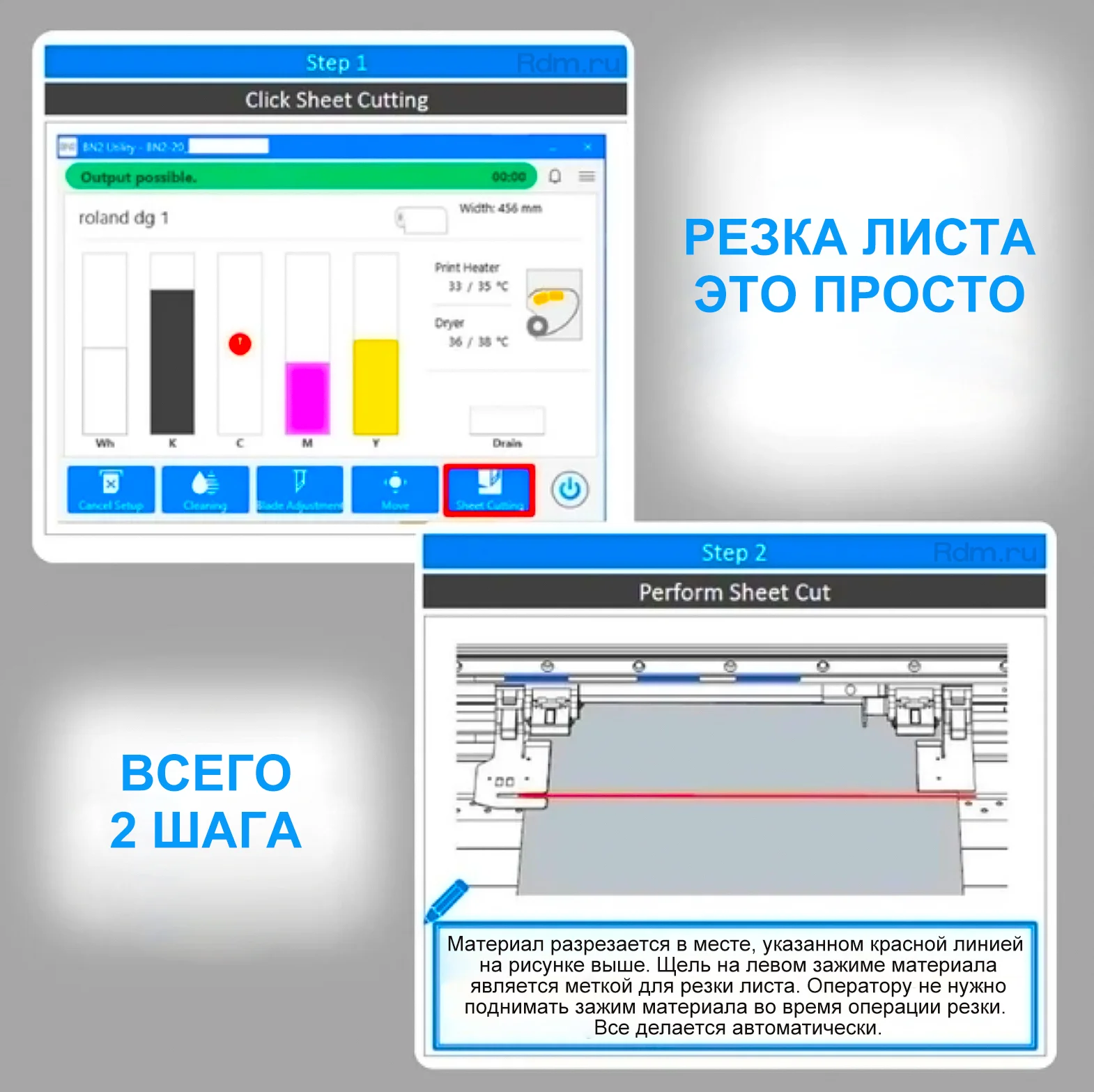 Резка пленки на DTF принтере BY-20