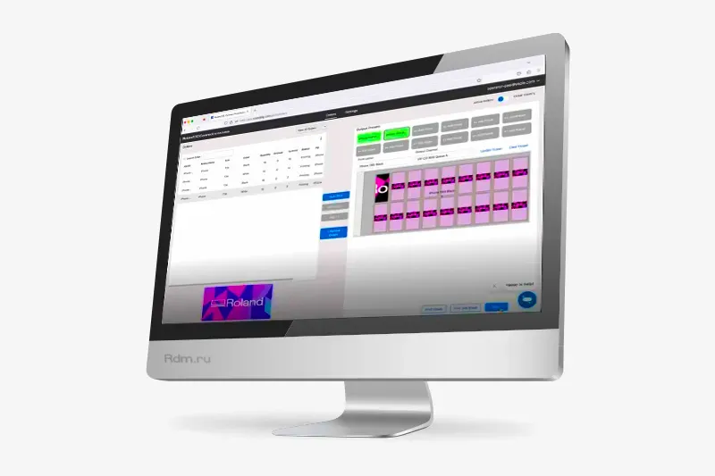 LO-300-F2 - планшетный уф принтер Roland серии VersaOBJECT использует приложение PrintAutoMate Планшетный уф принтер Roland LO-300-F2 c приложением PrintAutoMate